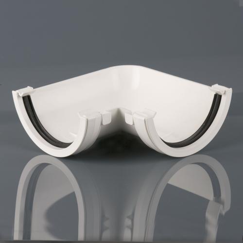 90° Gutter Angle Roundstyle White