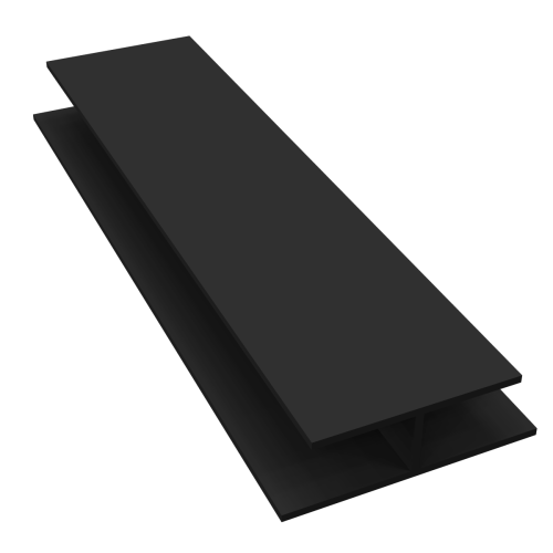 H' Trim Soffit Joiner x 5m Colourmax Black