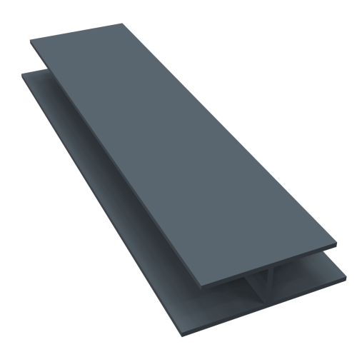 H' Trim Soffit Joiner x 5m Colourmax Dark Grey