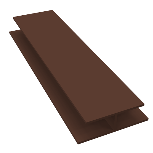 H' Trim Soffit Joiner x 5m Colourmax Leather Brown