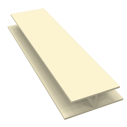 H' Trim Soffit Joiner x 5m Colourmax Pale Gold