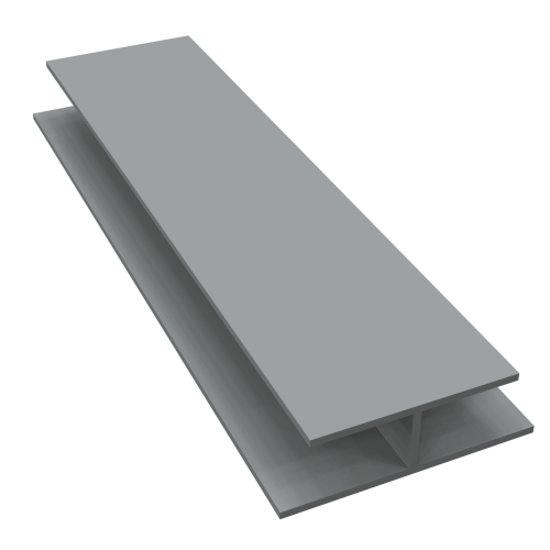H' Trim Soffit Joiner x 5m Colourmax Storm Grey