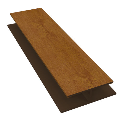 H' Trim Soffit Joiner x 5m Light Oak