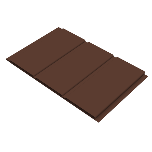 300mm Hollow Soffit x 5m Colourmax Leather Brown