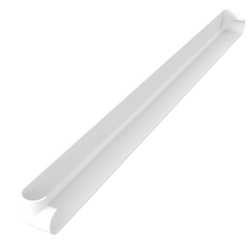 600mm Bullnose Double External Corner White
