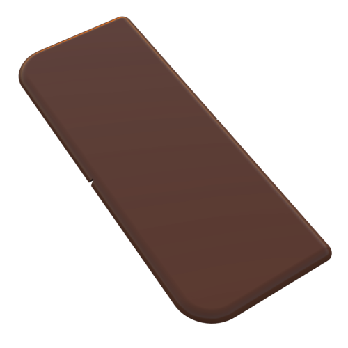 100mm Square End Cap Colourmax Leather Brown