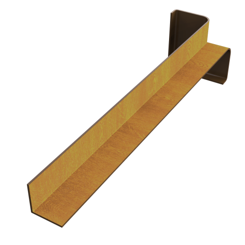 300mm Internal Corner Light Oak