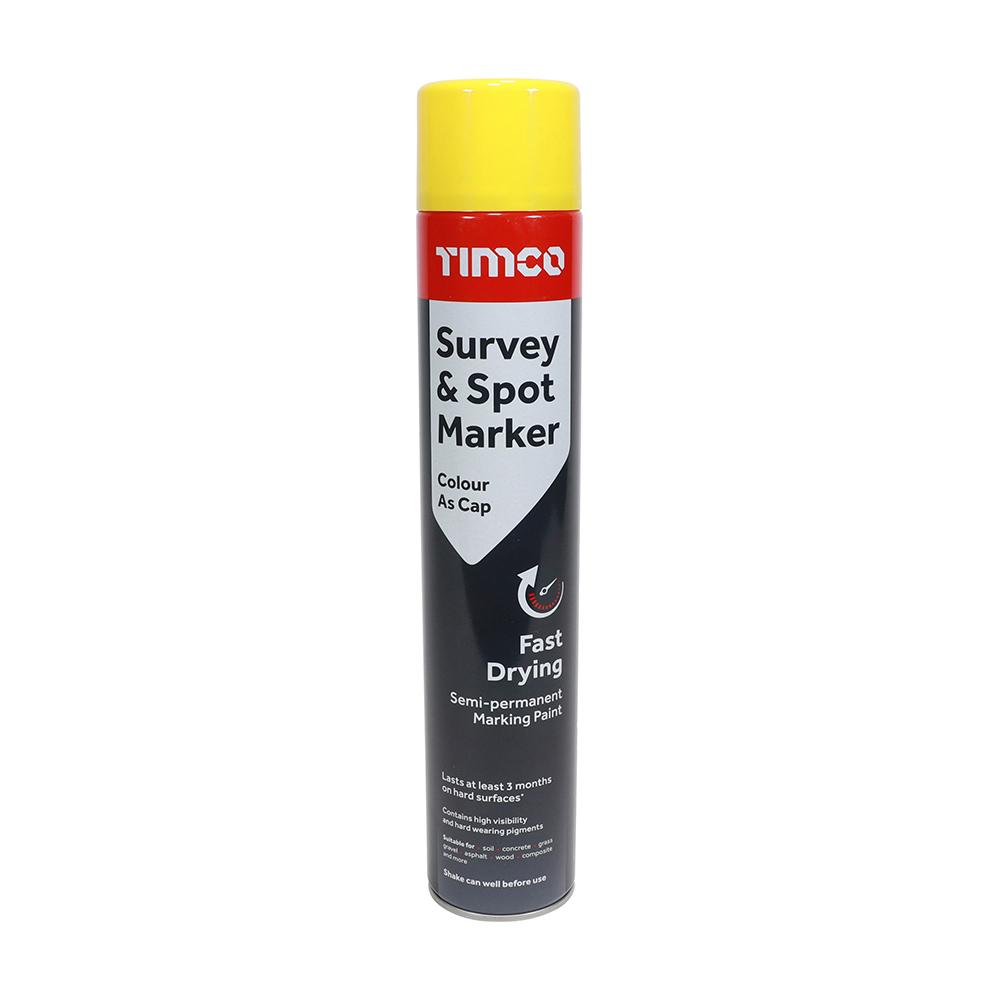 TIMCO Survey & Spot Marker 750ml Yellow