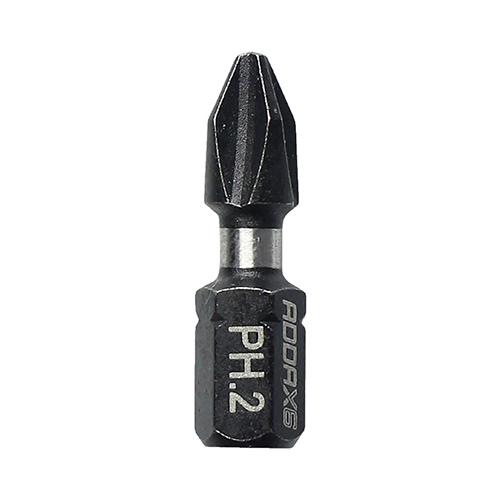 Addax X6 25mm PH2 Impact Driver Bits Pack of 10