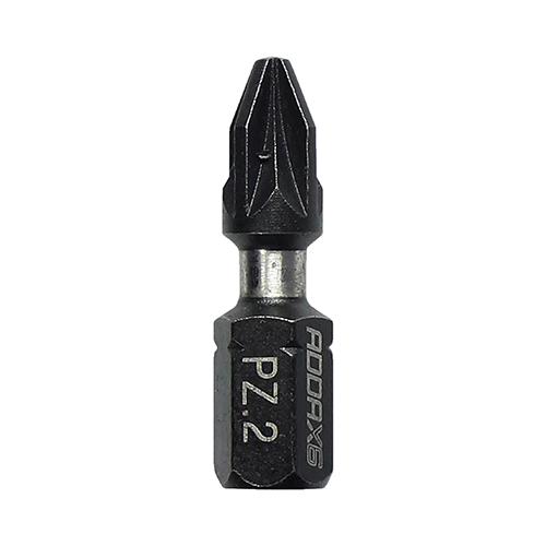 Addax X6 25mm PZ2 Impact Driver Bits Pack of 10