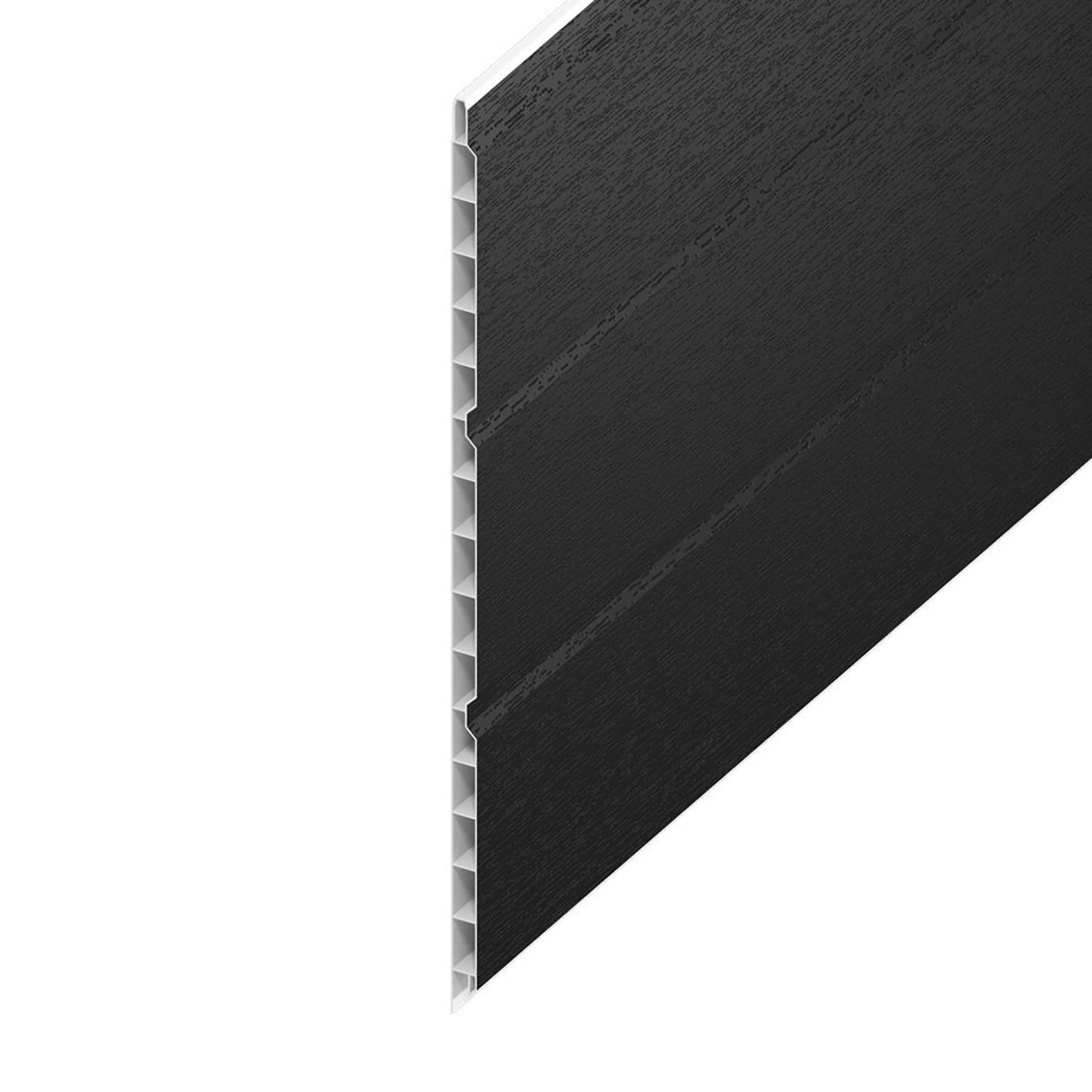 300mm Hollow Soffit x 5m Black Ash