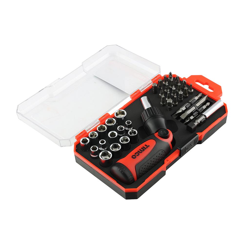 TIMCO Ratcheting Screwdriver Bit Set 46 piece