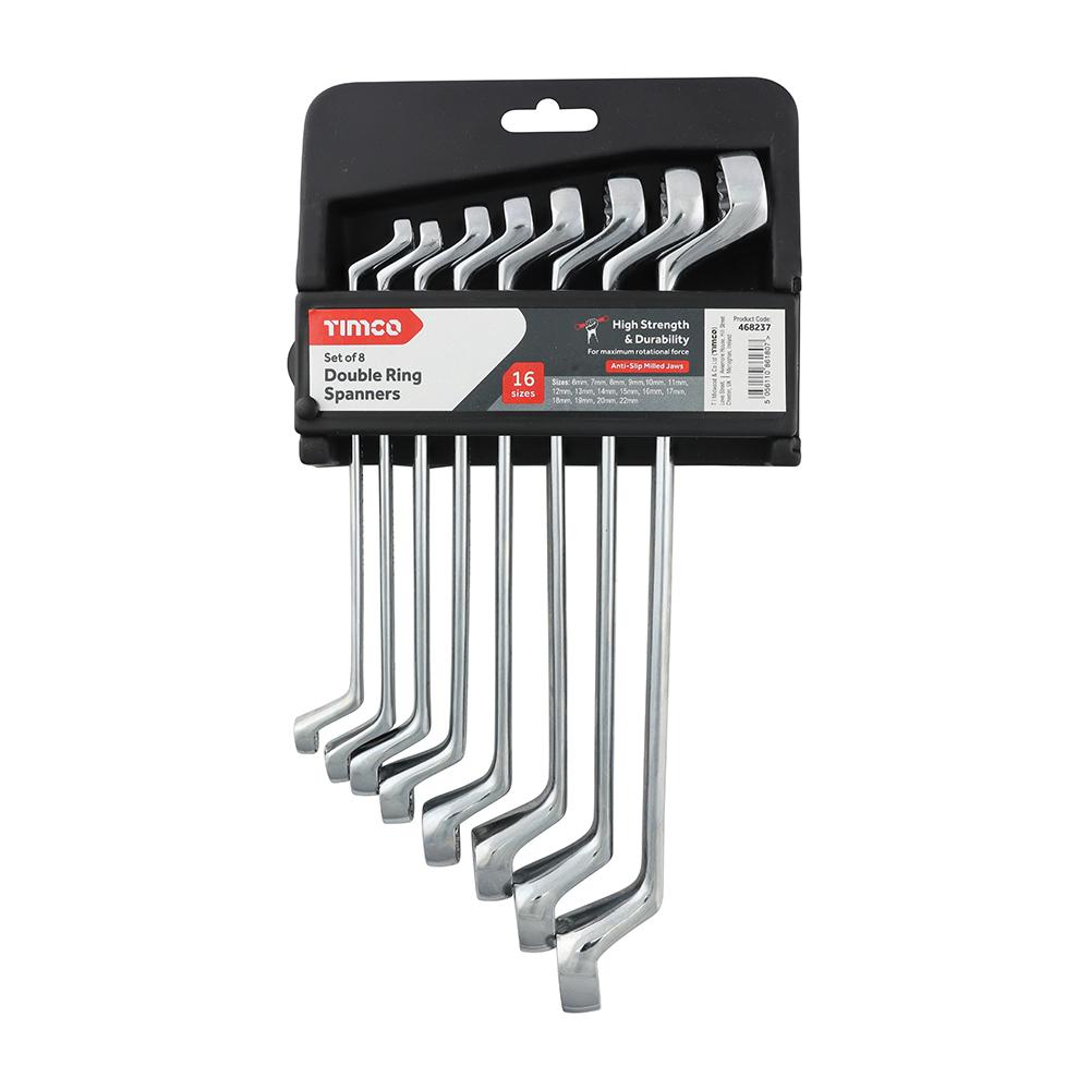 TIMCO Spanner Set - Double Ring 8 Piece