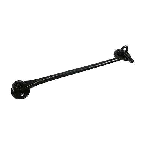 10" Cabin Hook Cast Iron Black