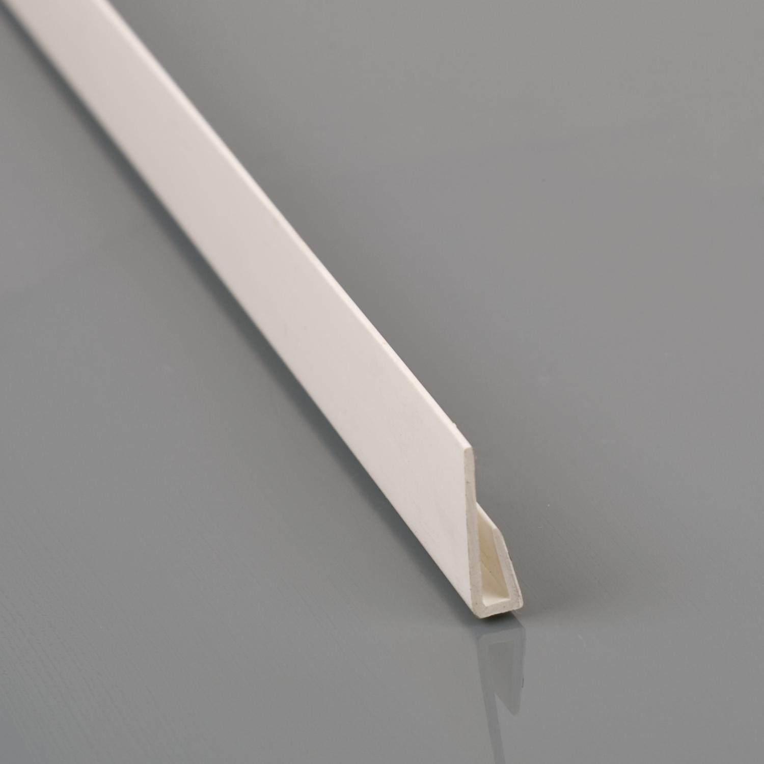 Solid PVC J Section Starter Trim 3m x 2.5mm