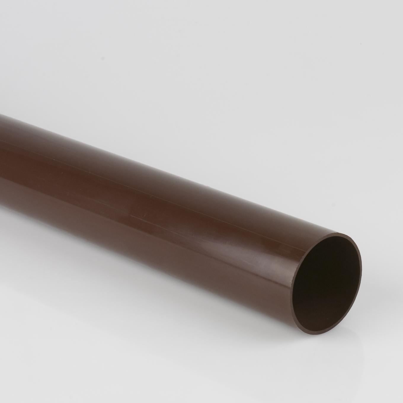 2.5m Downpipe 68mm Round Brown