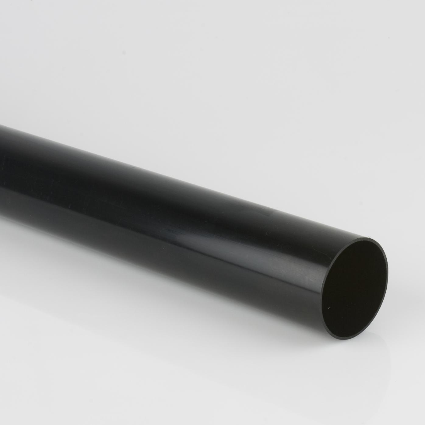 5.5m Downpipe 68mm Round Black