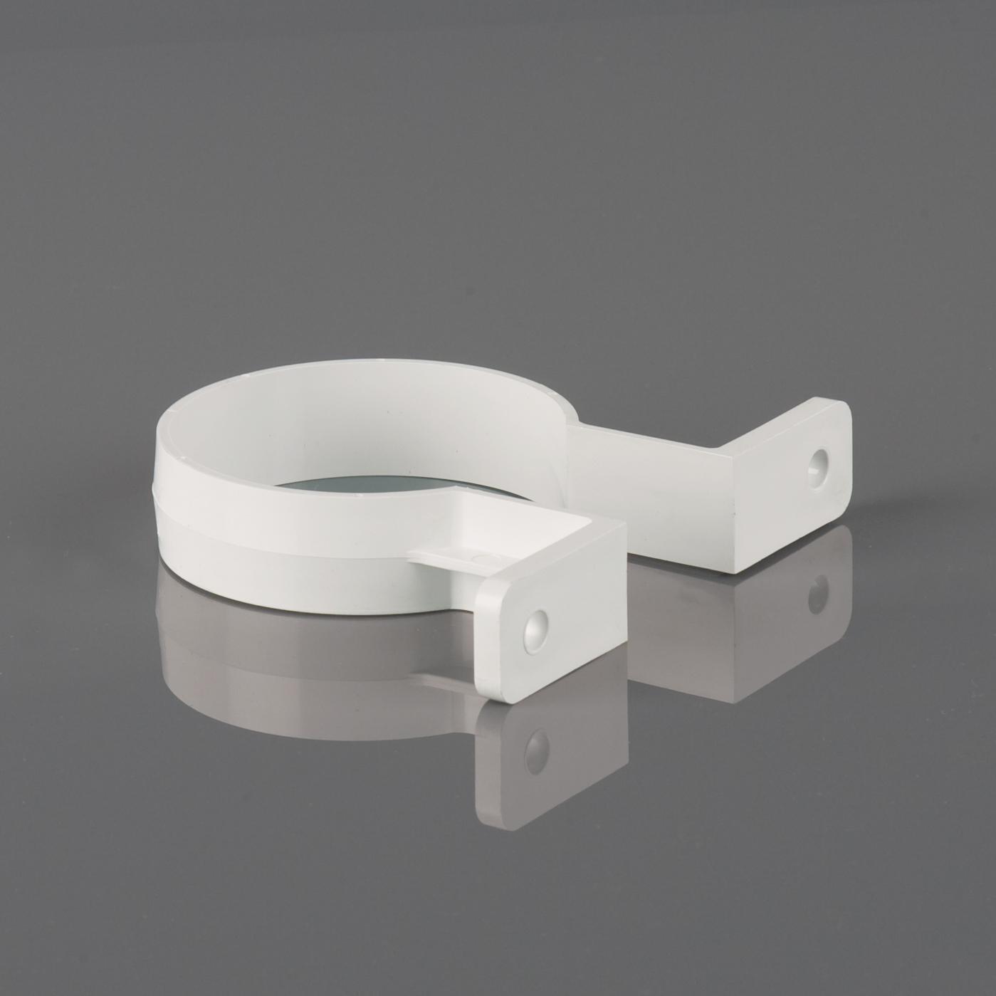 Pipe Bracket 68mm Round Arctic White