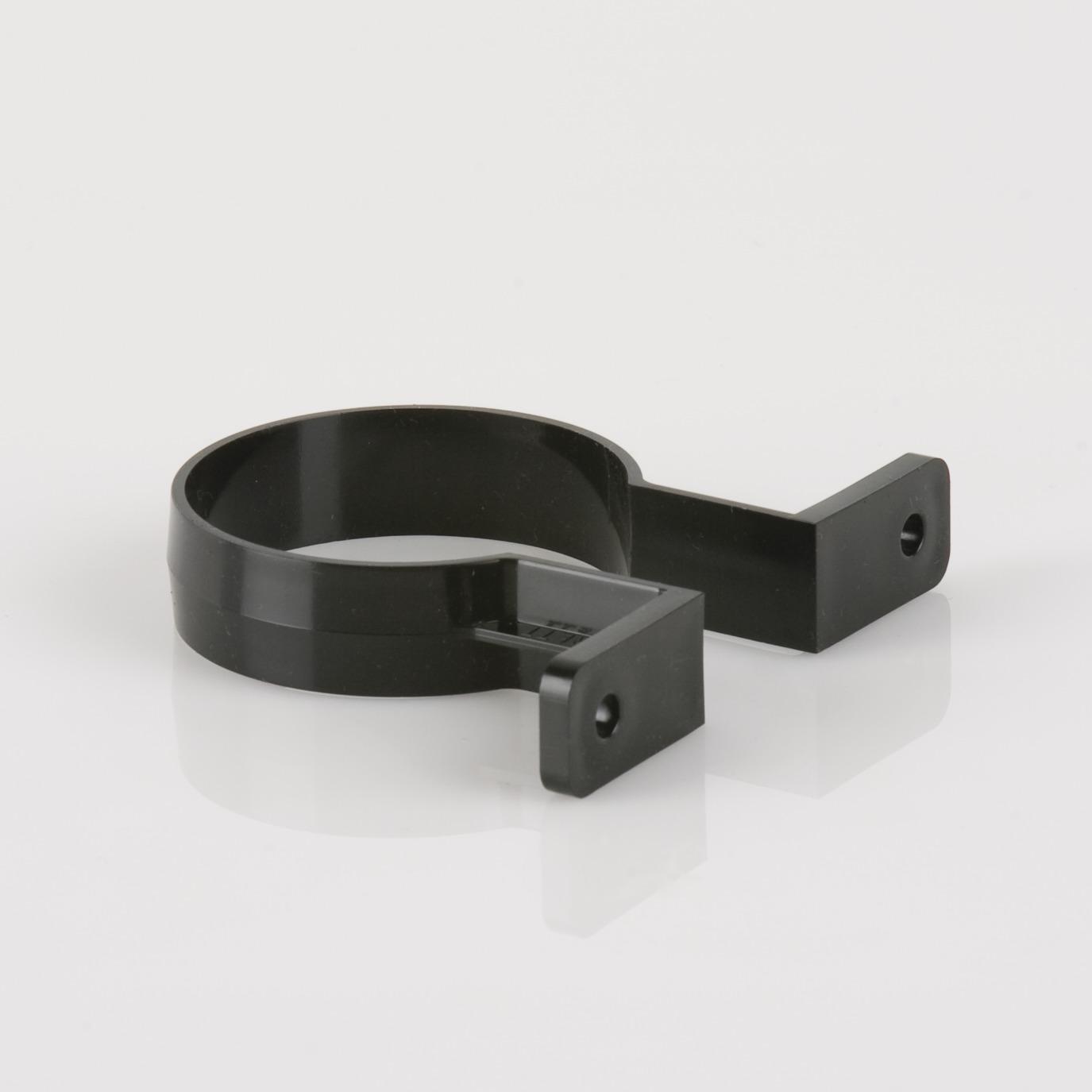 Pipe Bracket 68mm Round Black