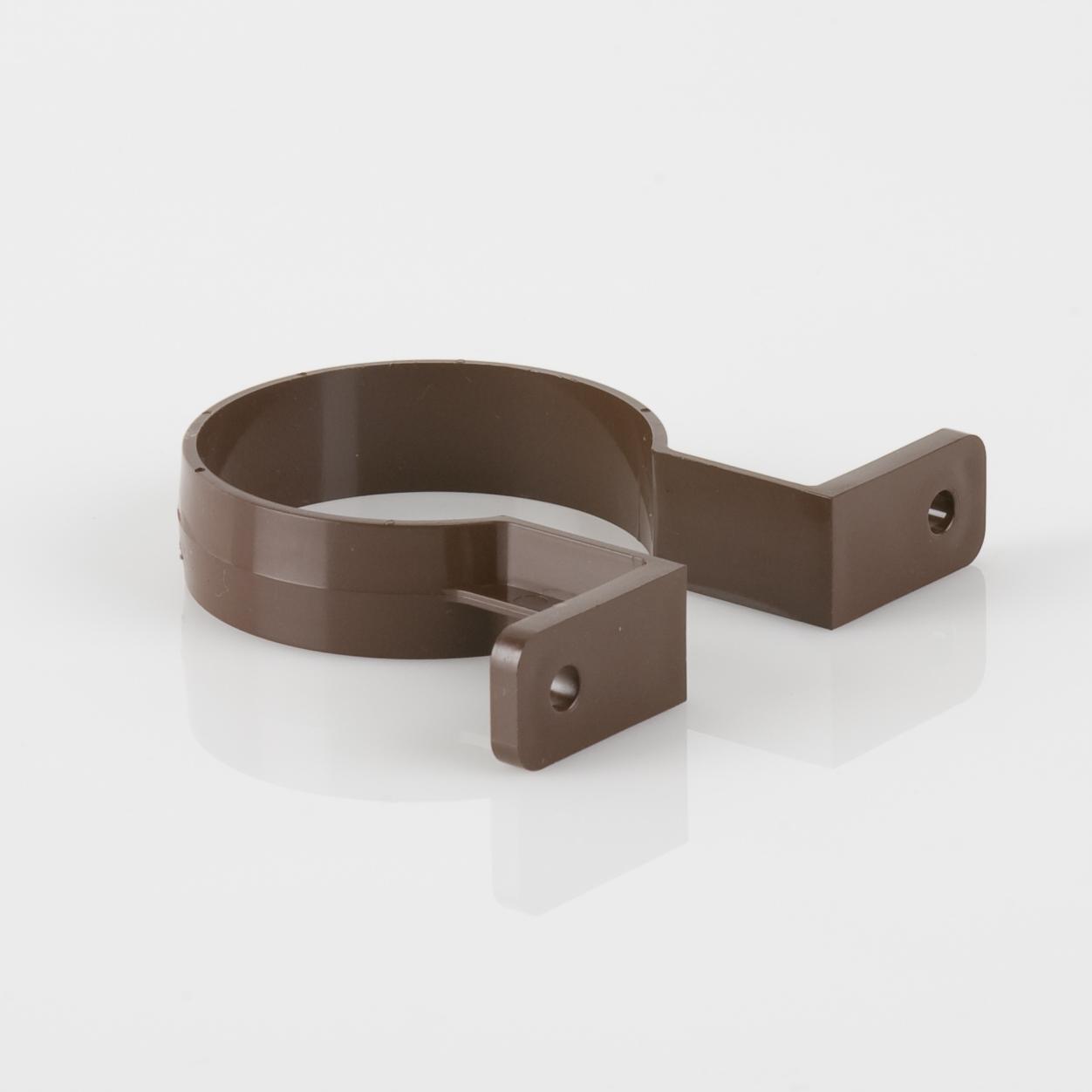 Pipe Bracket 68mm Round Brown