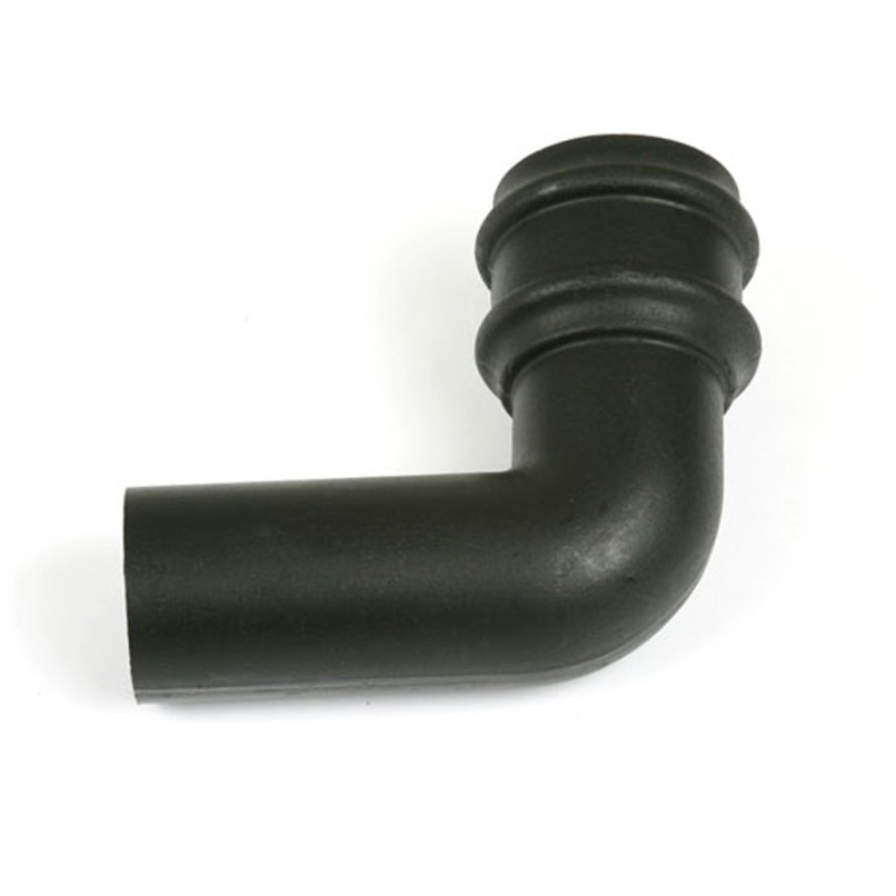 92.5° Bend 68mm Rnd C/Iron Style Black