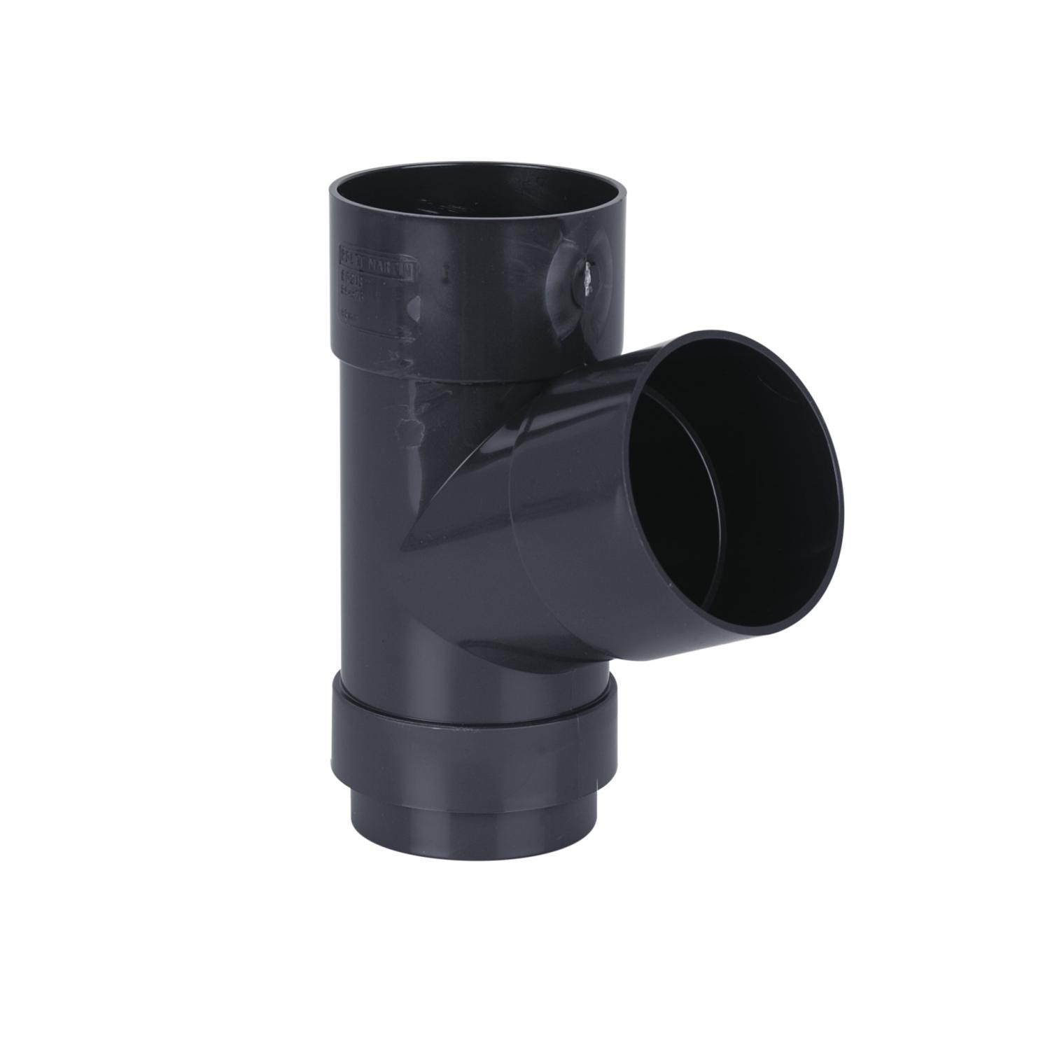 112.5° Branch 68mm Round Anthracite Grey