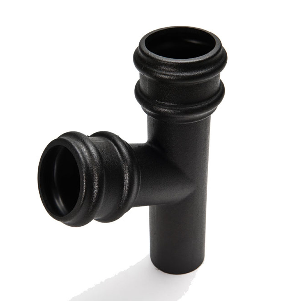 112.5° Branch 68mm Rnd C/Iron Style Black