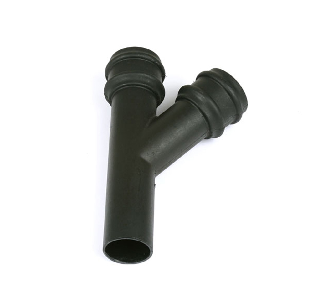 135° Branch 68mm Rnd C/Iron Style Black