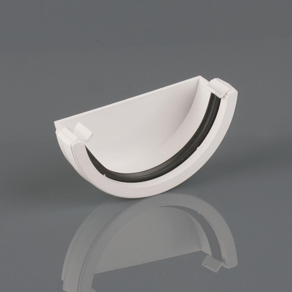 External Stopend Roundstyle Arctic White