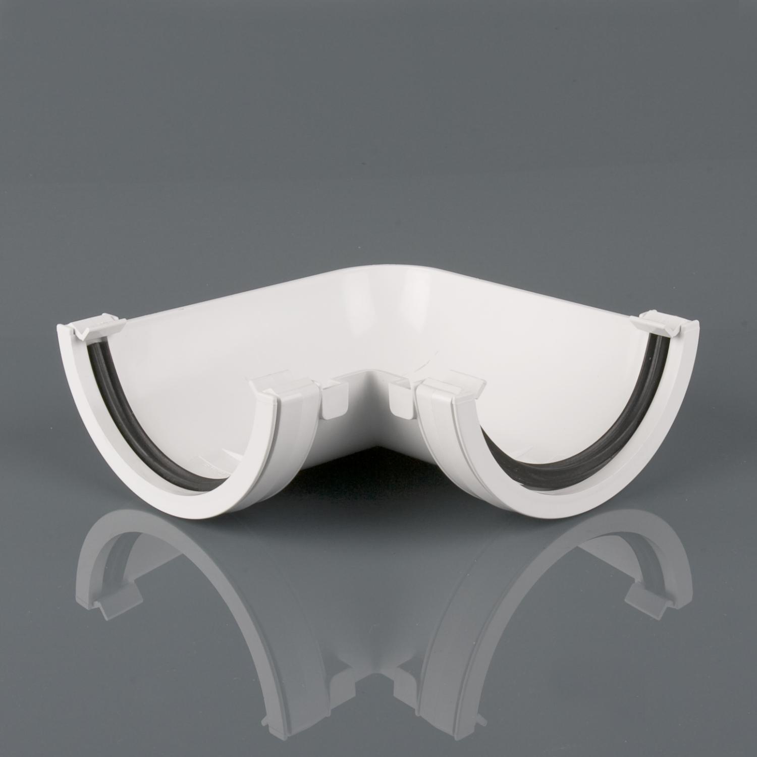 90° Gutter Angle Roundstyle Arctic White