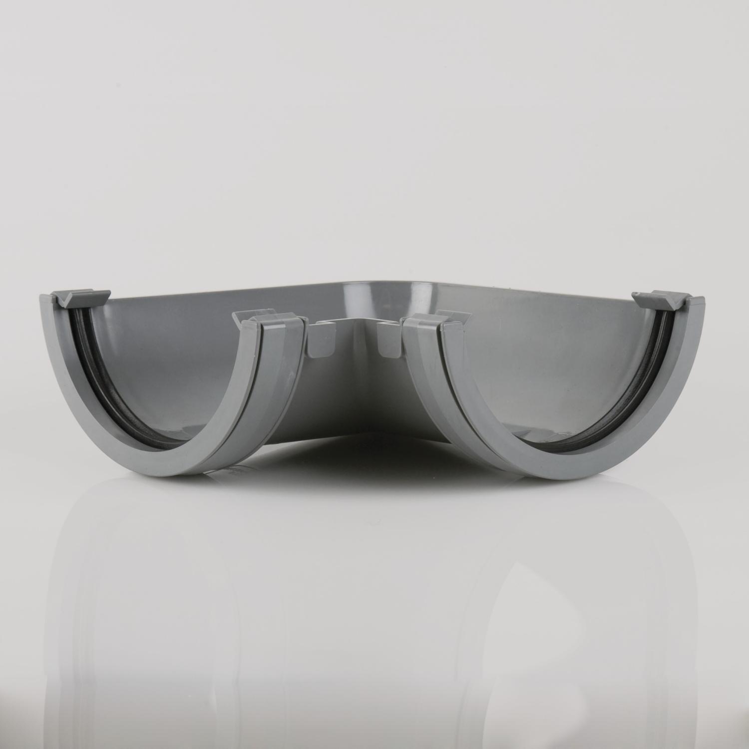 90° Gutter Angle Roundstyle Grey