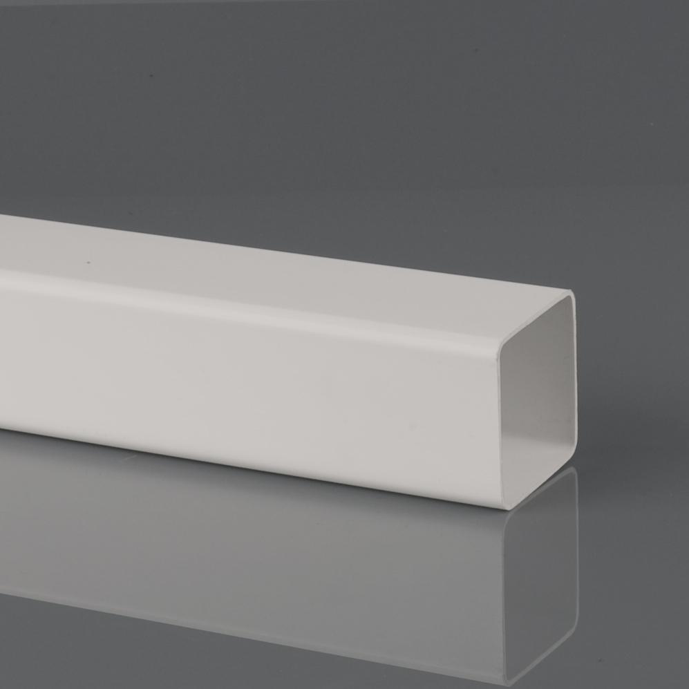 5.5m Downpipe 65mm Square Arctic White