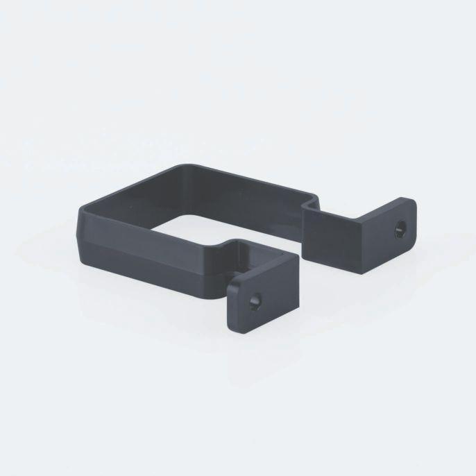 Pipe Bracket 65mm Square Anthracite Grey