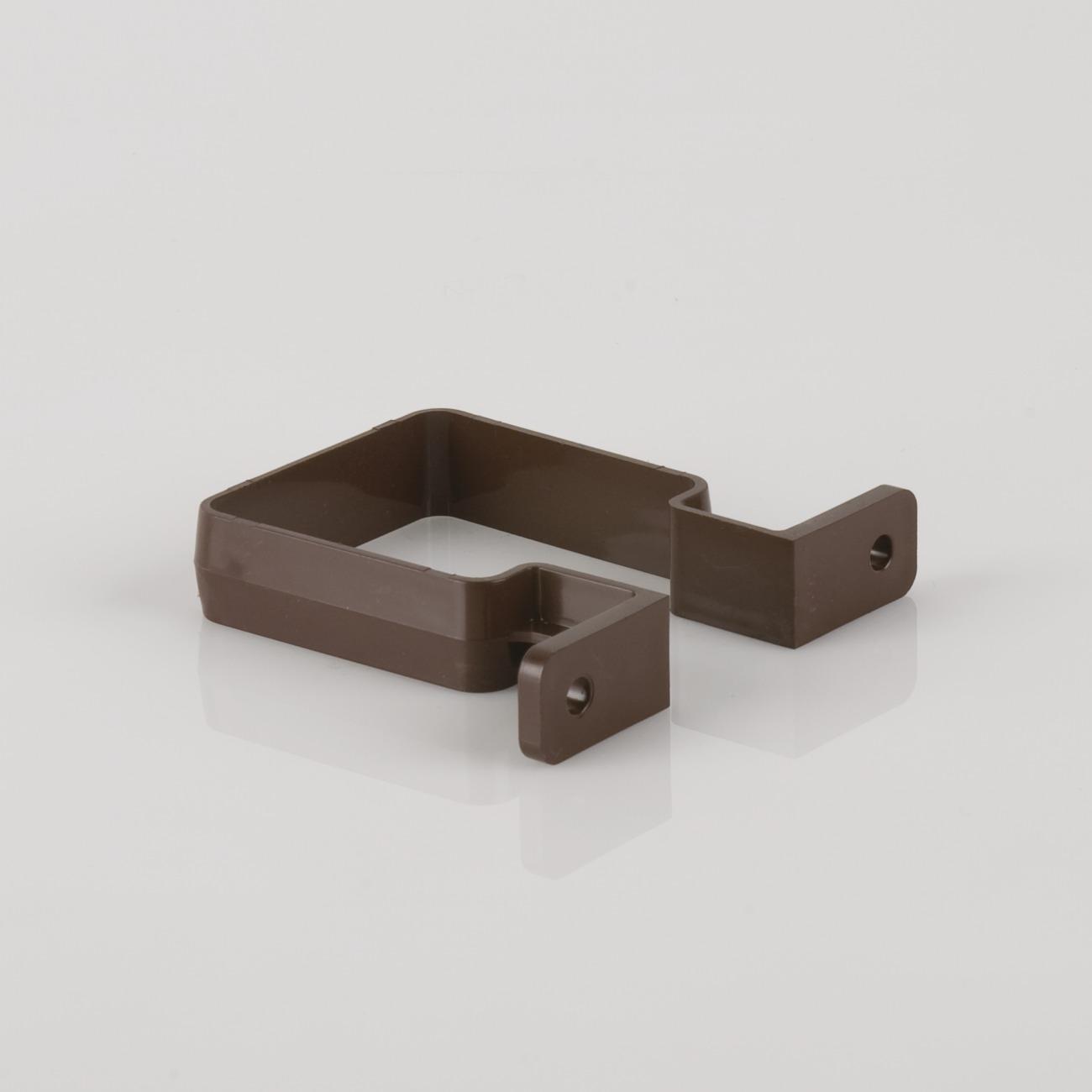 Pipe Bracket 65mm Square Brown