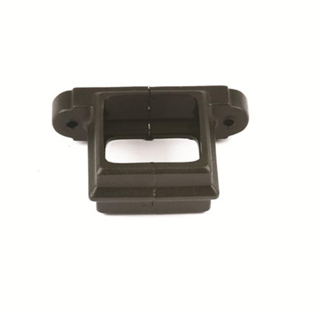 Downpipe Clip 65mm Sq. C/Iron Style Black