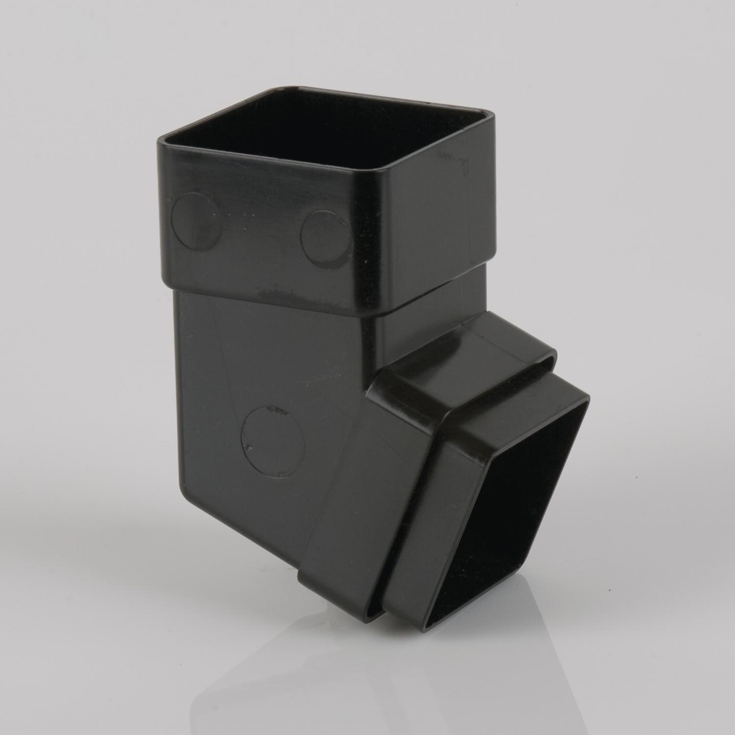 112.5° Bend 65mm Square Black