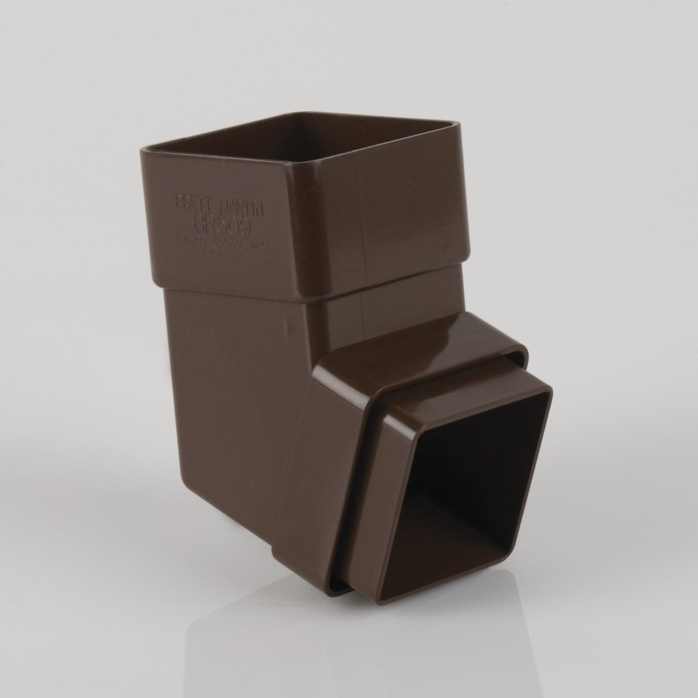 112.5° Bend 65mm Square Brown