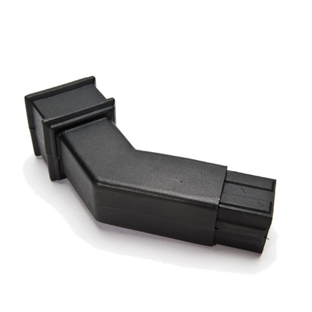 112.5° Spigot Bend 65mm Sq. C/Iron Style Black