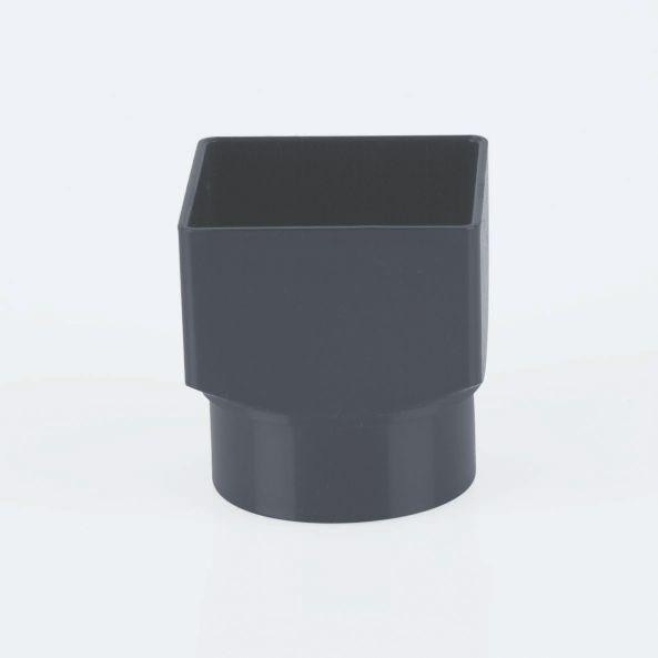 Square To Round Adaptor 65mm Square Anthracite