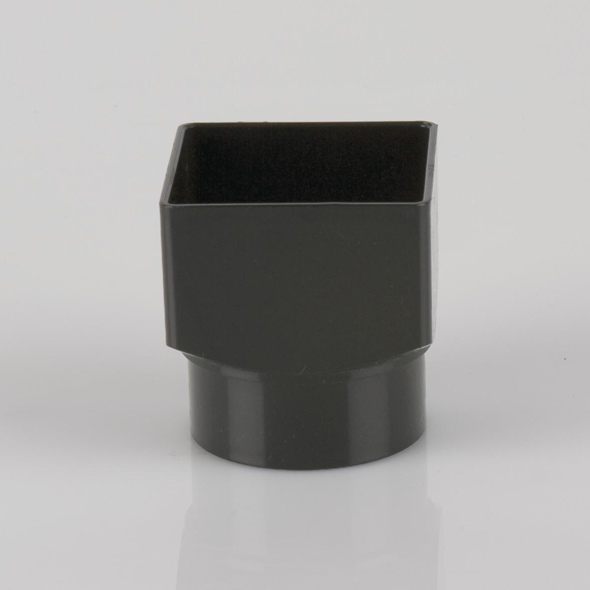 Square To Round Adaptor 65mm Square Black