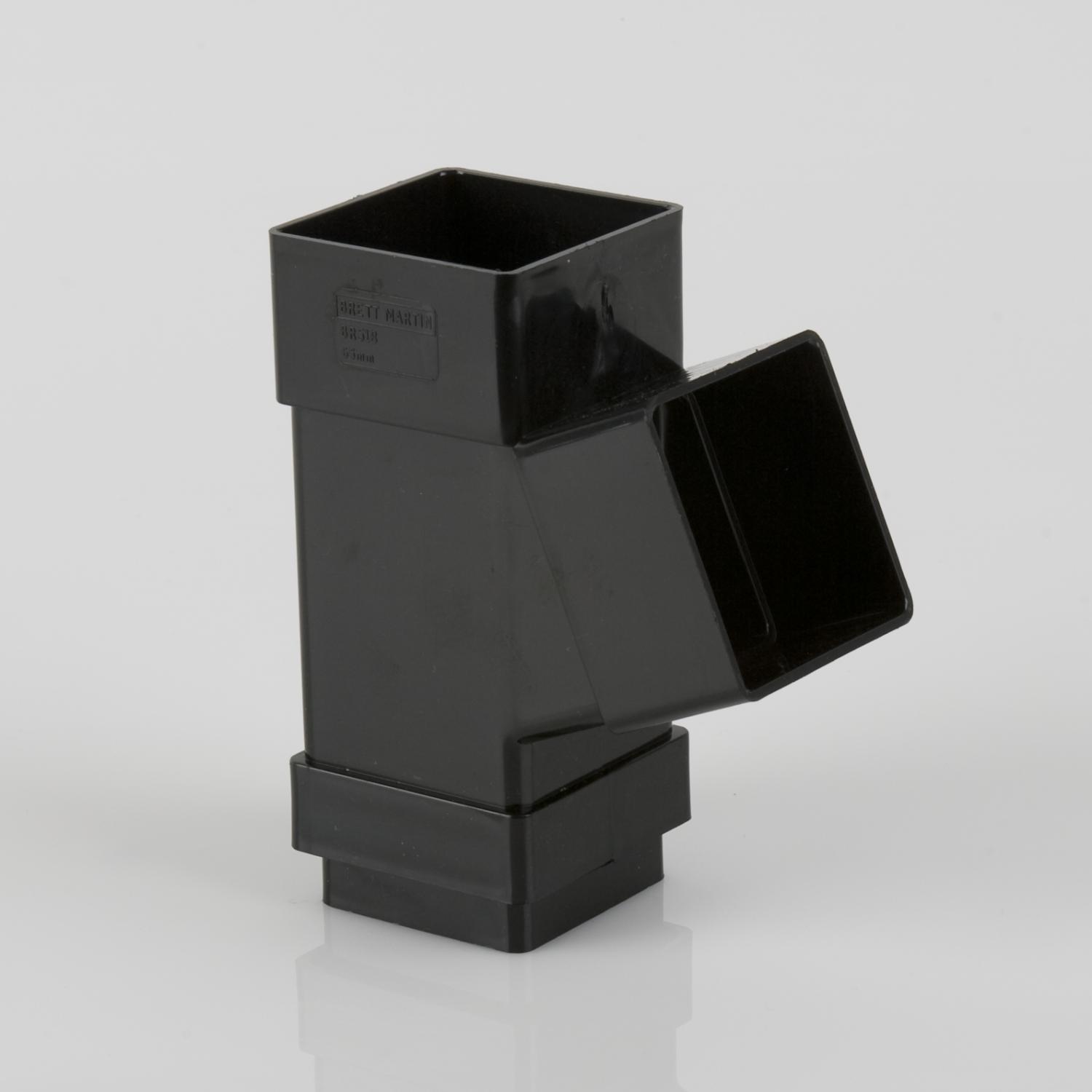 112.5° Branch 65mm Square Black