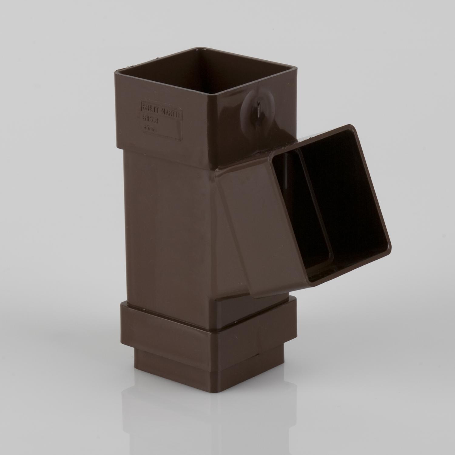 112.5° Branch 65mm Square Brown