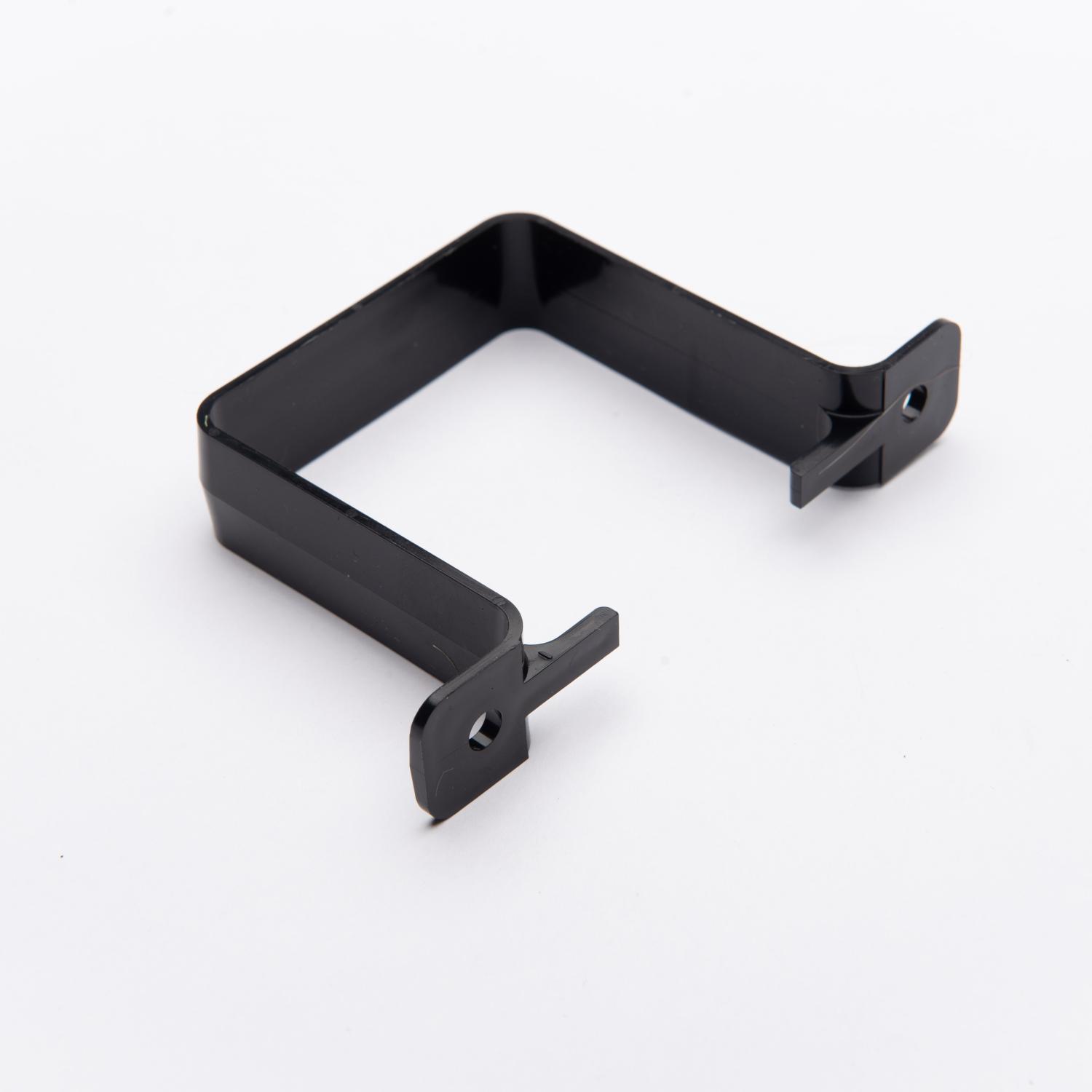 Pipe Bracket 65mm Square (Close Fit) Black