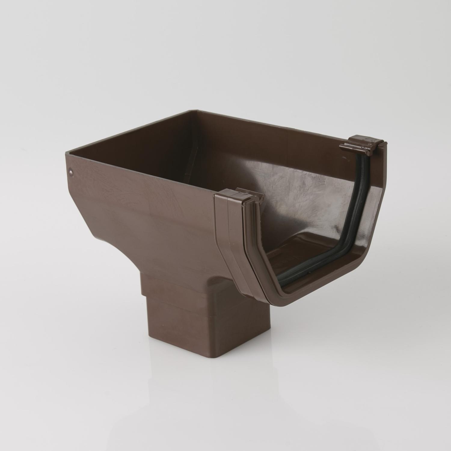 Stopend Outlet Squarestyle Brown