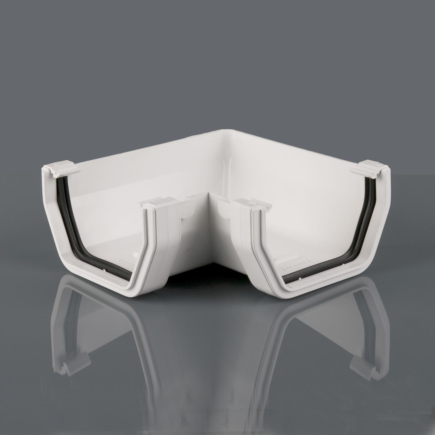 90° Gutter Angle Squarestyle Arctic White