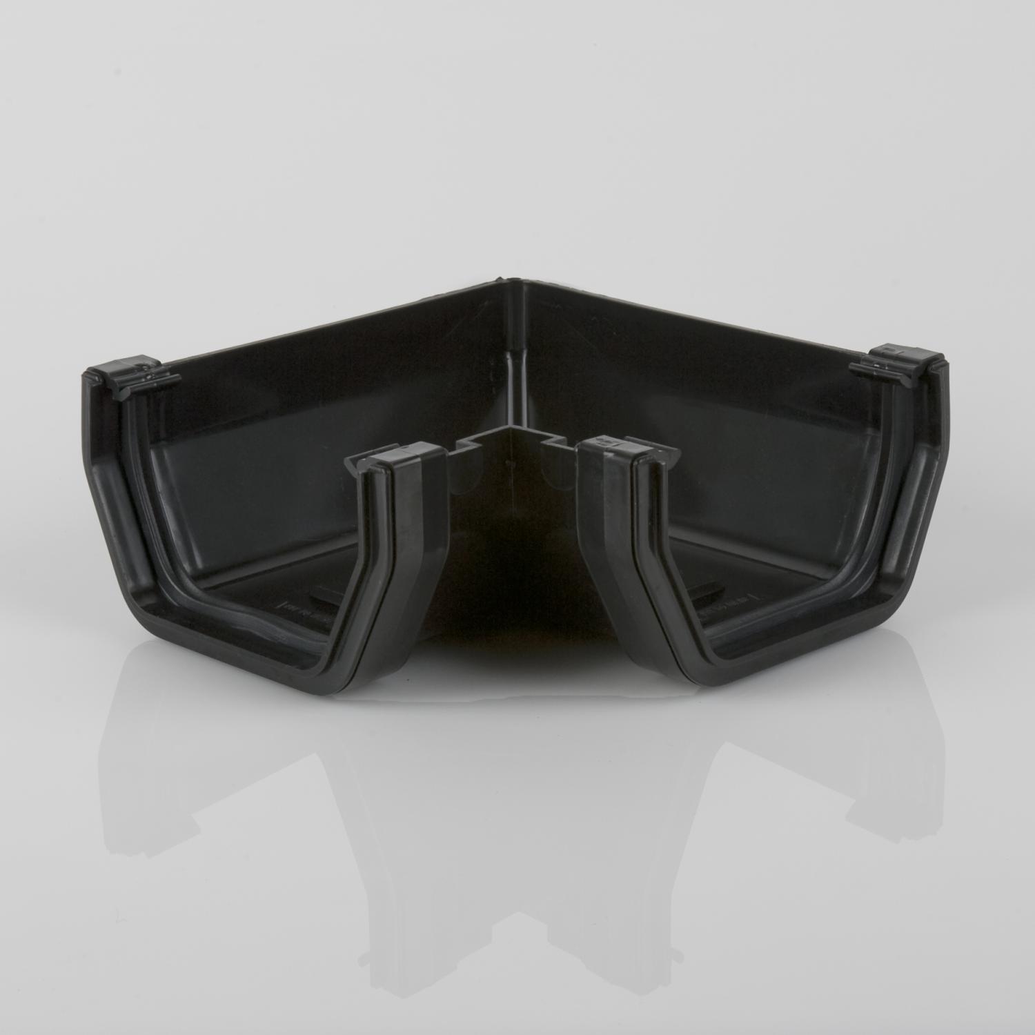 90° Gutter Angle Squarestyle Black
