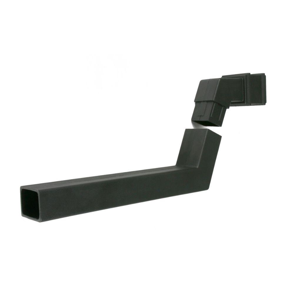 Adjustable Front Projection Offset 4" x 3" Rect C/Iron Style Black