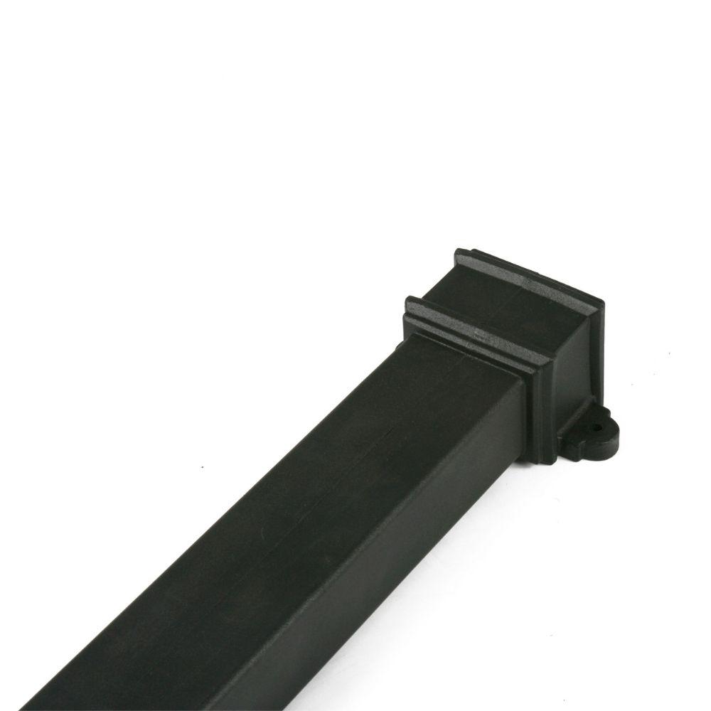 1.8m Socketed Pipe c/w Lugs 4" x 3" Rect C/Iron Style Black