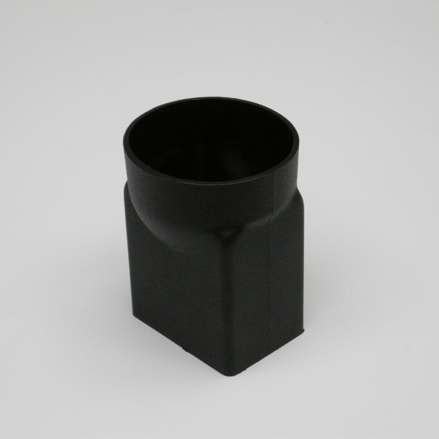 Rainwater Adaptor (160mm outlet to 4"x3") C/Iron Style Black