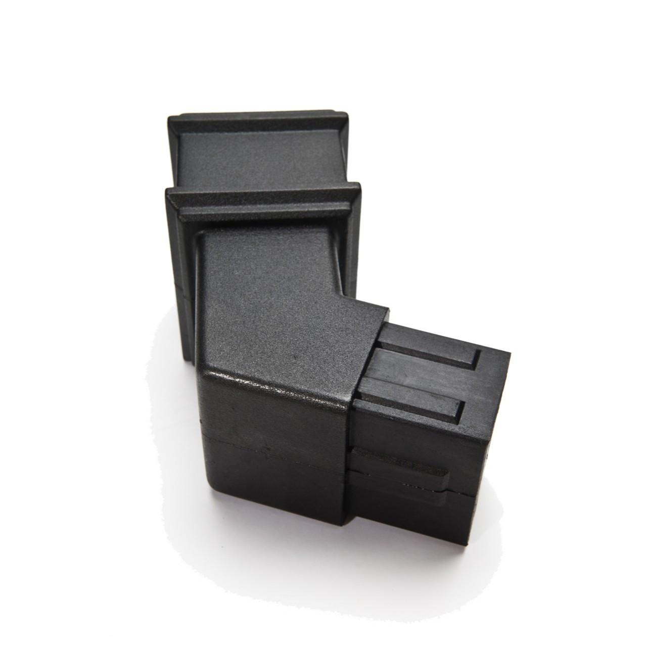 112.5° Spigot Bend 4" x 3" Rect C/Iron Style Black